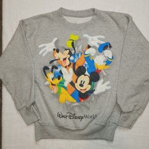 Walt Disney World Gray Sweatshirt with Characters Front and Back
